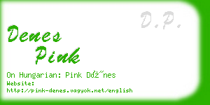 denes pink business card